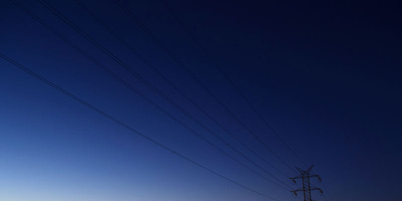 power lines in sky