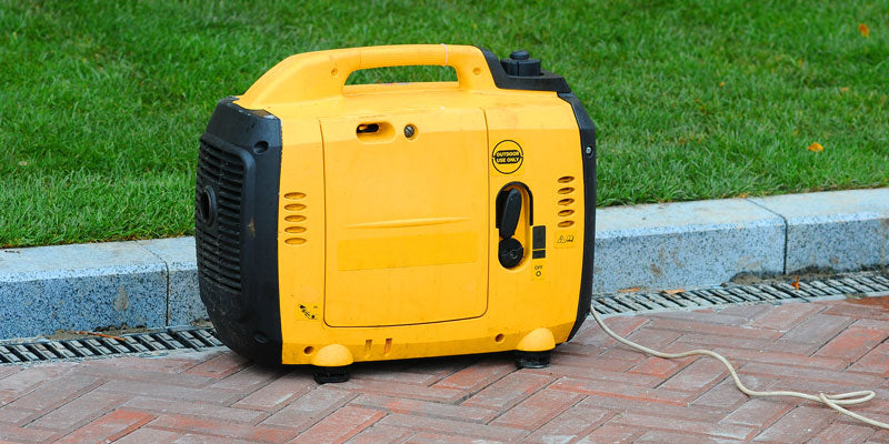 portable generator on ground