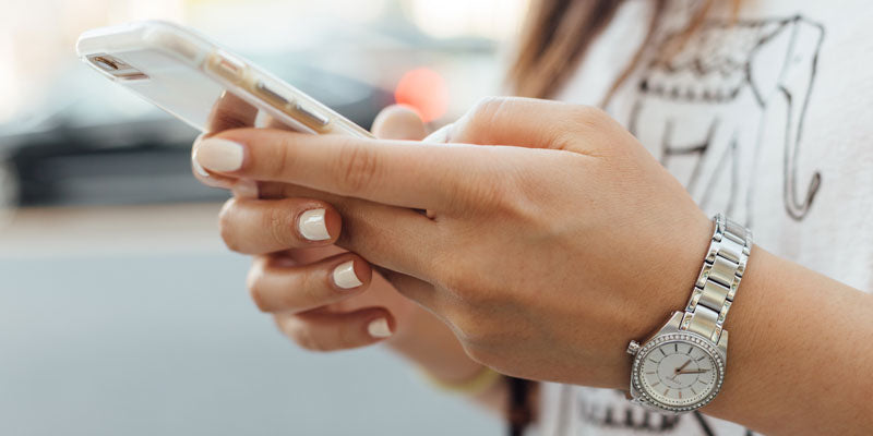 woman on smartphone