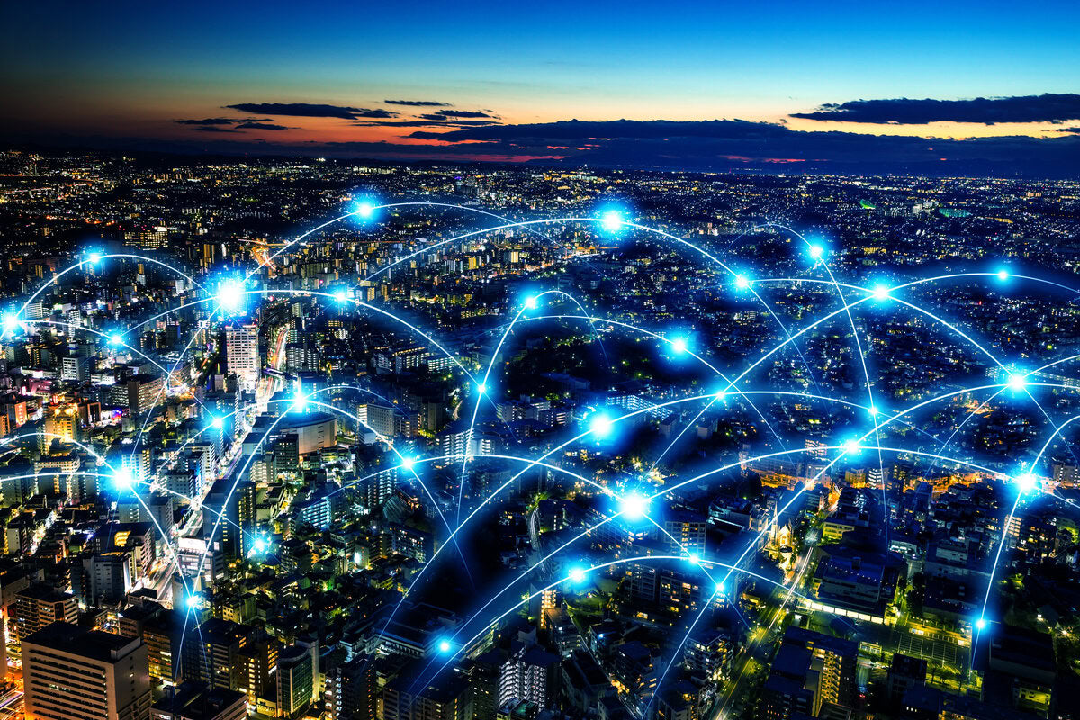 telecom network connecting city