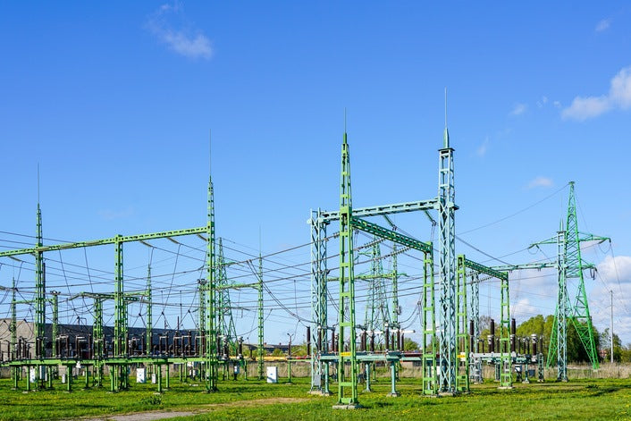 automated substation providing power