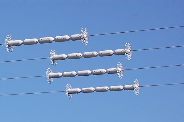 Line Guard shown on overhead power lines